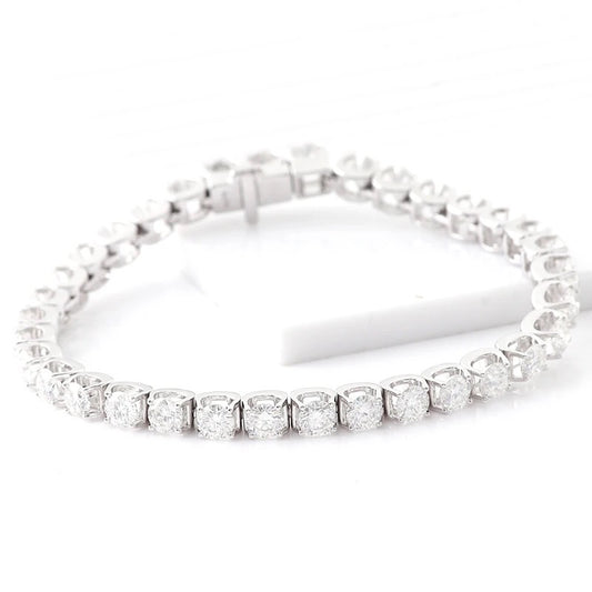 5mm Moissanite Diamond Tennis Bracelet in Sterling Silver