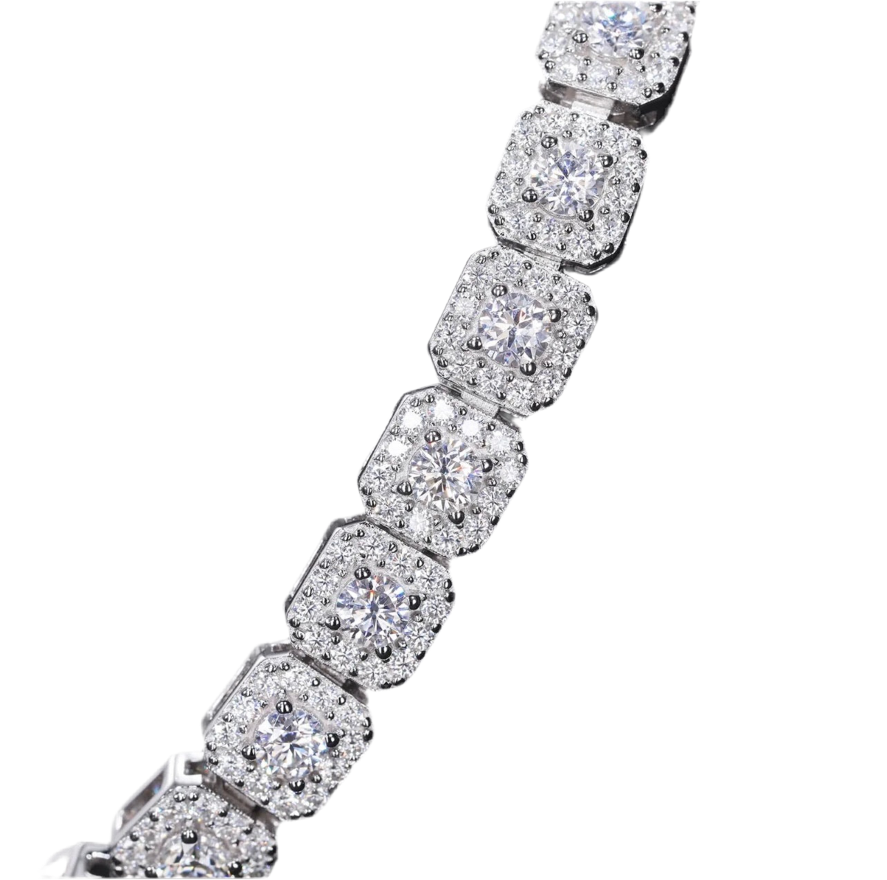 Vvs Moissanite Diamond Link Chain Bracelet