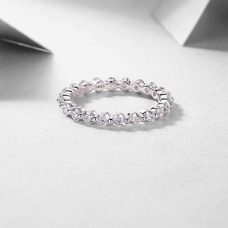 VVS Moissanite Diamond Eternity Ring