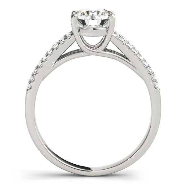 Split Shank Round Diamond Engagement Ring