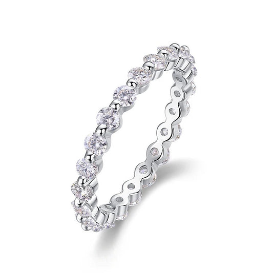 VVS Moissanite Diamond Eternity Ring