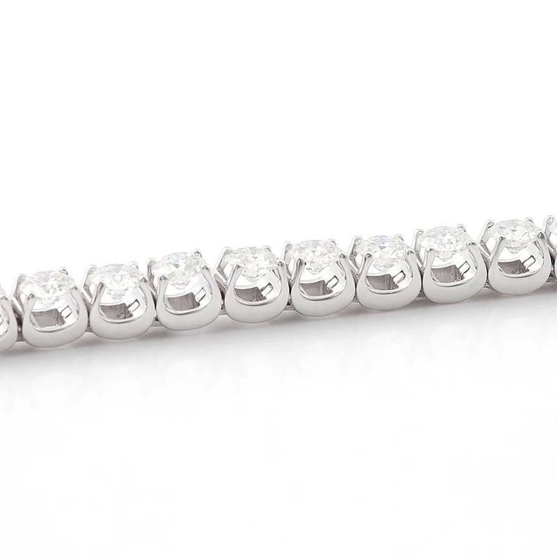 5mm Moissanite Diamond Tennis Bracelet in Sterling Silver