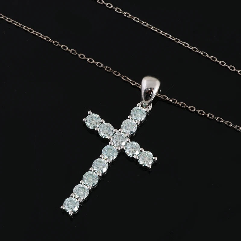 VVS Moissanite Diamond Cross Pendant