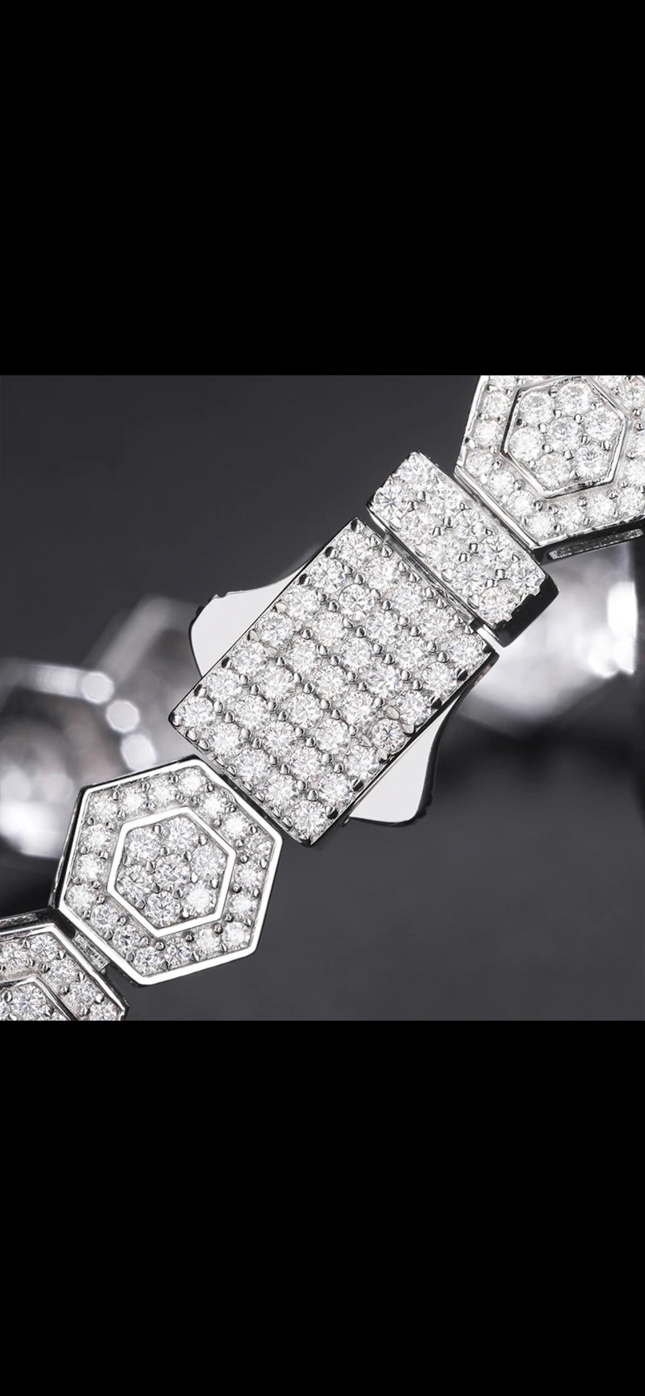 VVS Moissanite Geometric Hexagon Bracelet