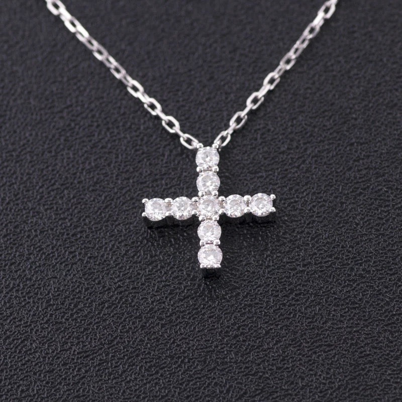 VVS Moissanite Diamond Cross Pendant