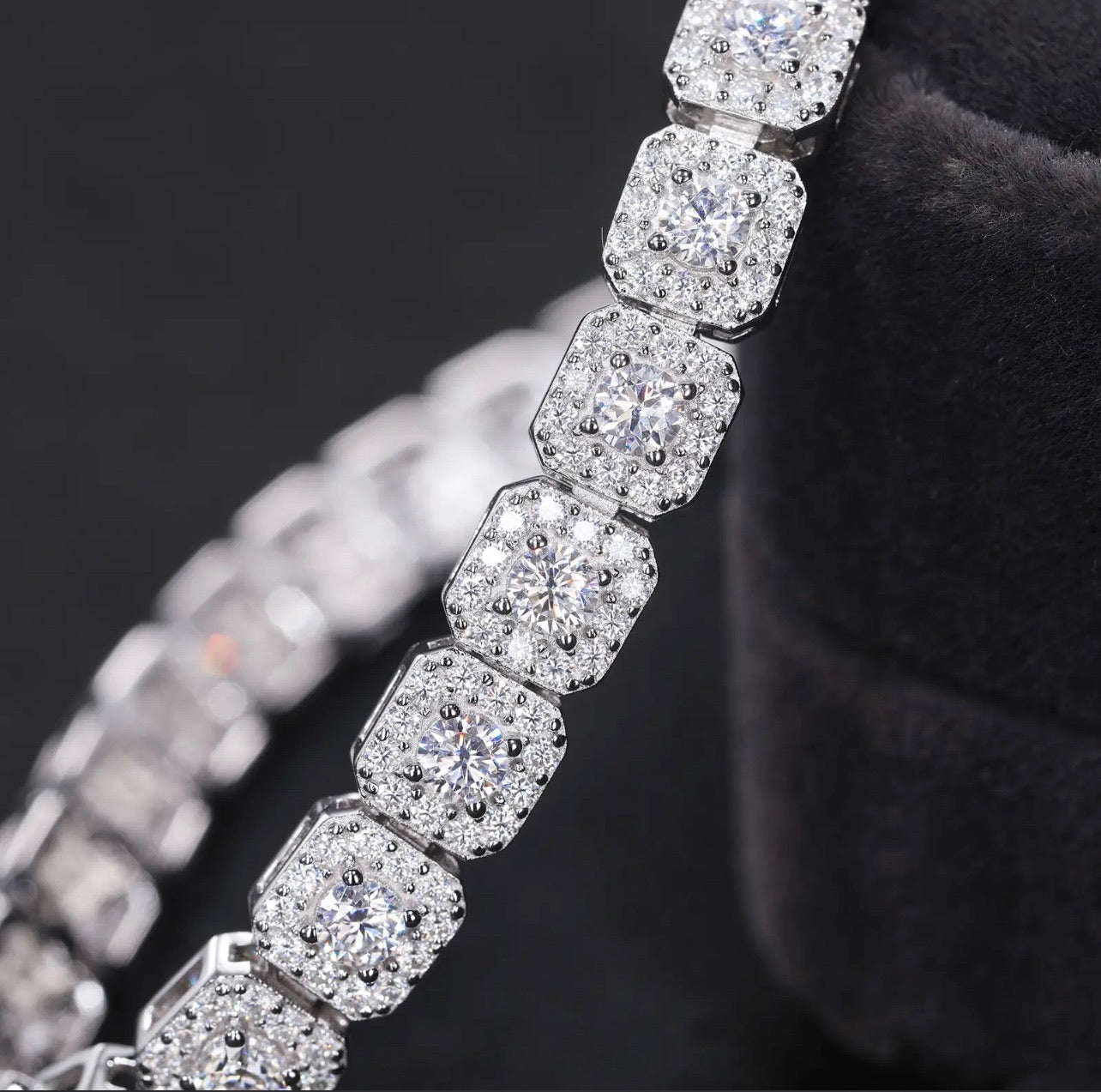 Vvs Moissanite Diamond Link Chain Bracelet