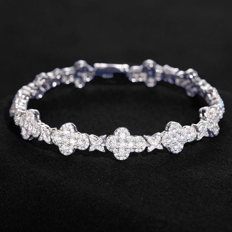 VVS Moissanite Diamond Cross Bracelet